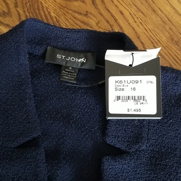 NWT $1495 St. John Collection Ana Boucle Knit Jacket